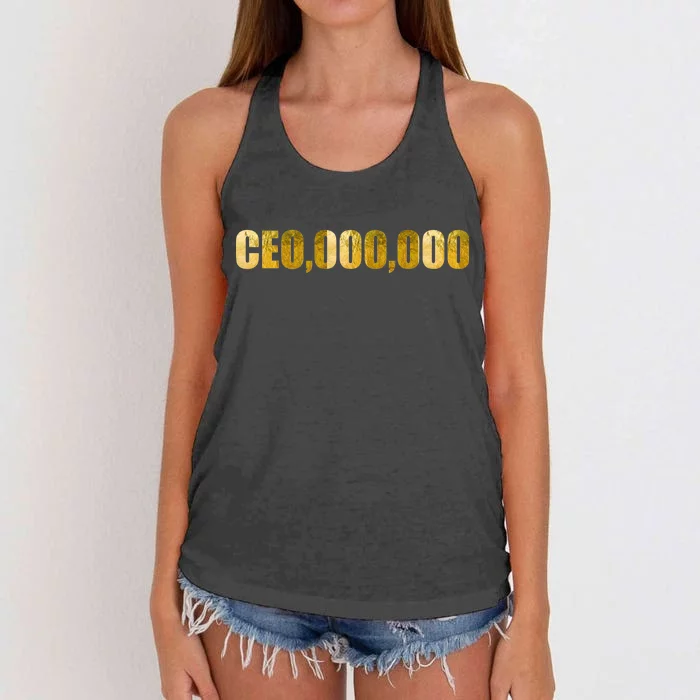 CEO,000,000 Entrepreneur Limited Edition Women's Knotted Racerback Tank