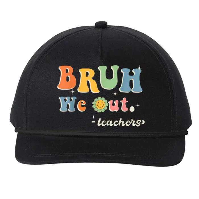 Cute End Of School Year Teacher Summer Bruh We Out Teachers Snapback Five-Panel Rope Hat