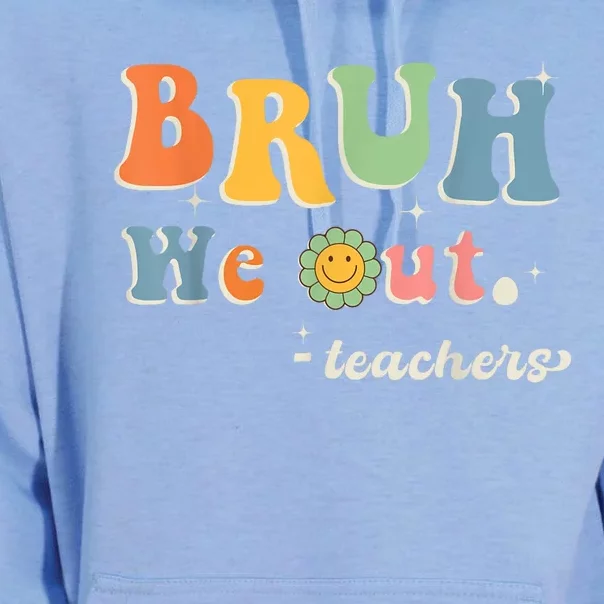 Cute End Of School Year Teacher Summer Bruh We Out Teachers Unisex Surf Hoodie