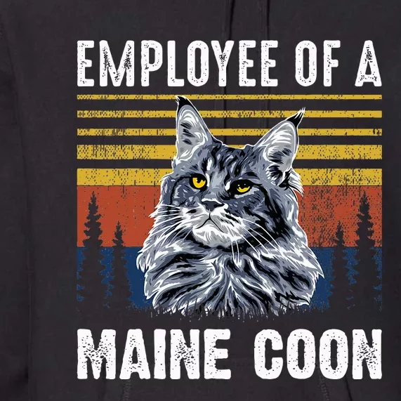 Cat Employee Of A Mine Coon Premium Hoodie