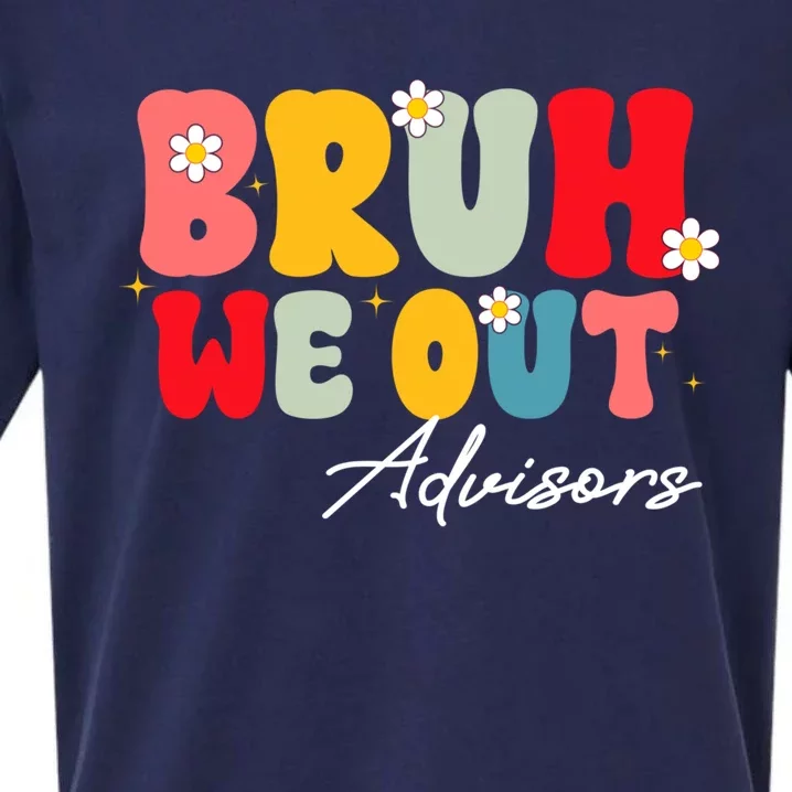 Cute End Of School Year Advisors Summer Bruh We Out Gift Sueded Cloud Jersey T-Shirt