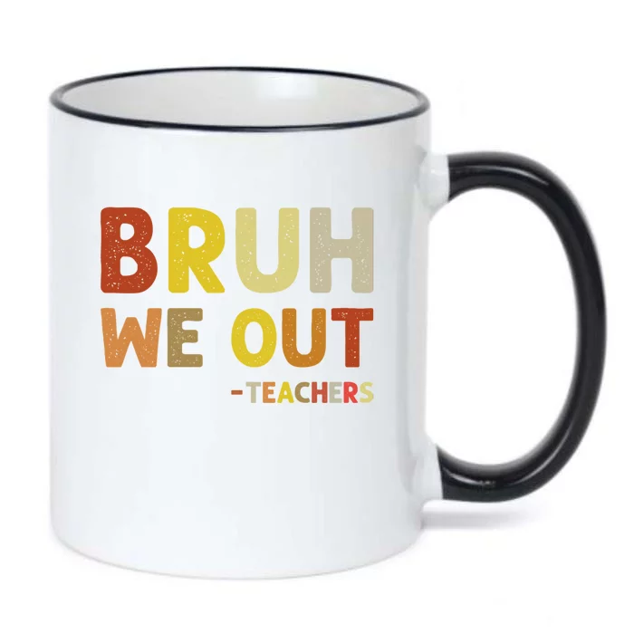 Cute End Of School Year Teacher Summer Bruh We Out Teachers Black Color Changing Mug