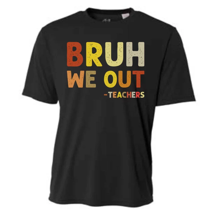 Cute End Of School Year Teacher Summer Bruh We Out Teachers Cooling Performance Crew T-Shirt