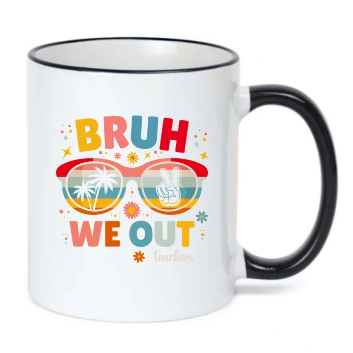 Cute End Of School Year Teacher Summer Bruh We Out Teachers Black Color Changing Mug