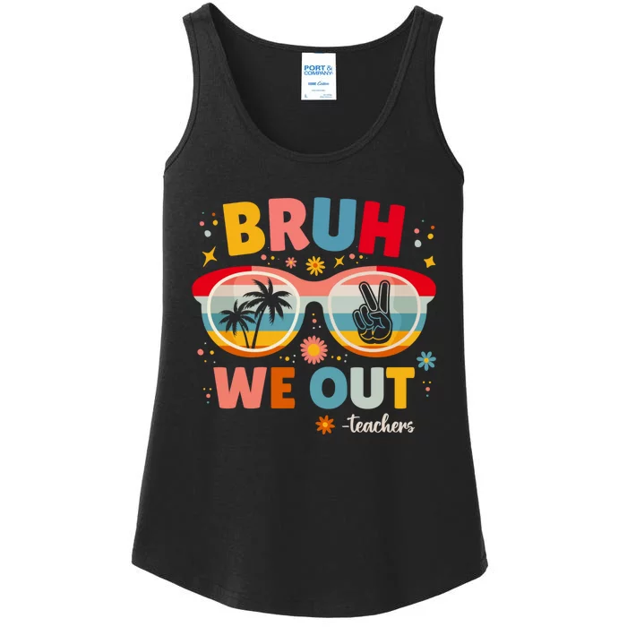 Cute End Of School Year Teacher Summer Bruh We Out Teachers Ladies Essential Tank