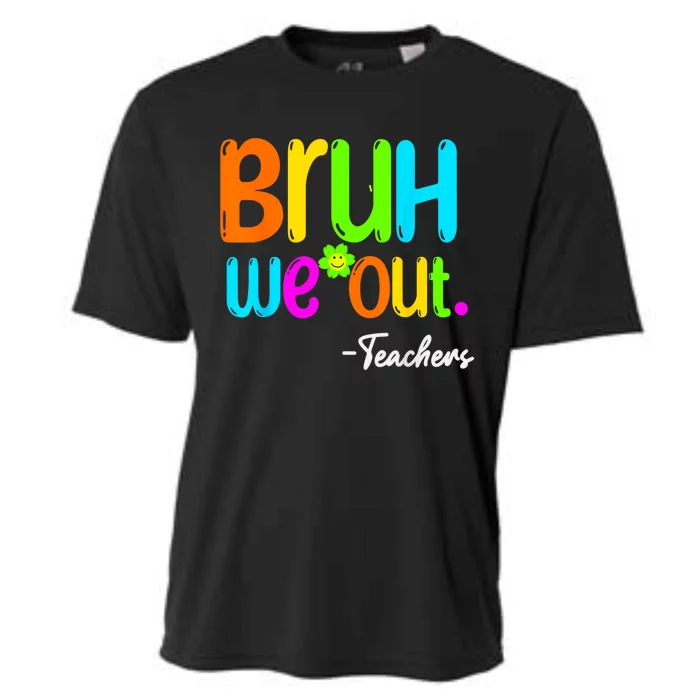 Cute End Of School Year Teacher Summer Bruh We Out Teachers Cooling Performance Crew T-Shirt