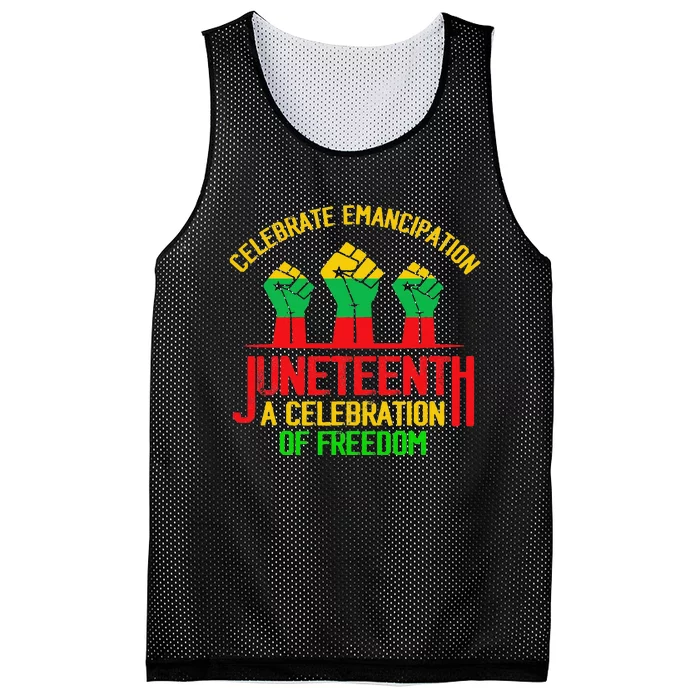 Celebrate Emancipation Of Freedom Juneteenth African America Mesh Reversible Basketball Jersey Tank