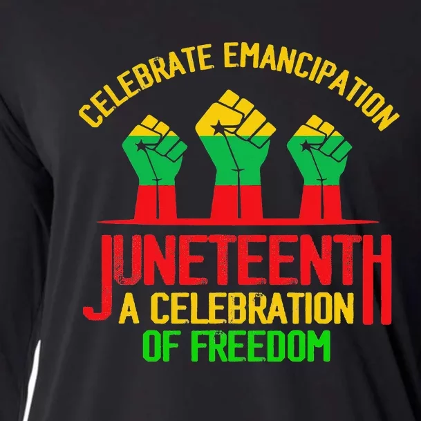 Celebrate Emancipation Of Freedom Juneteenth African America Cooling Performance Long Sleeve Crew