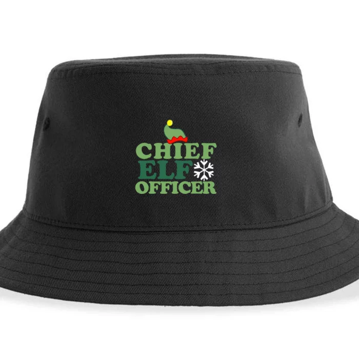 Chief Elf Officer funny Christmas Elf Sustainable Bucket Hat