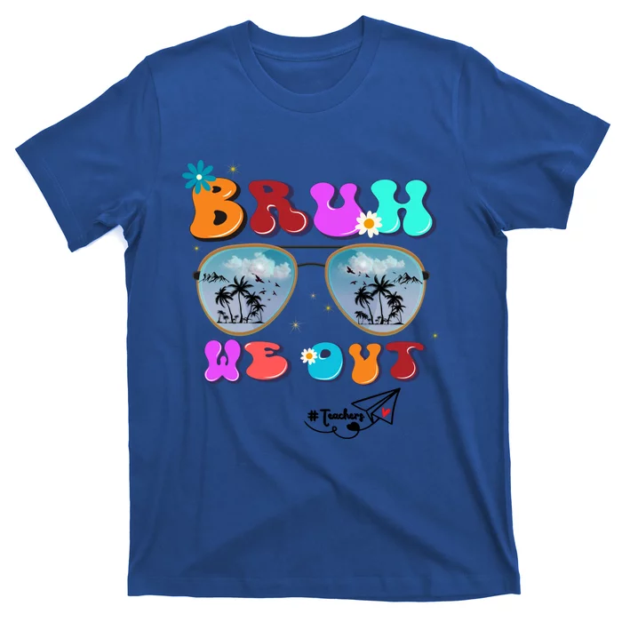 Cute End Of Of School Groovy Summer Bruh We Out Cool Gift T-Shirt