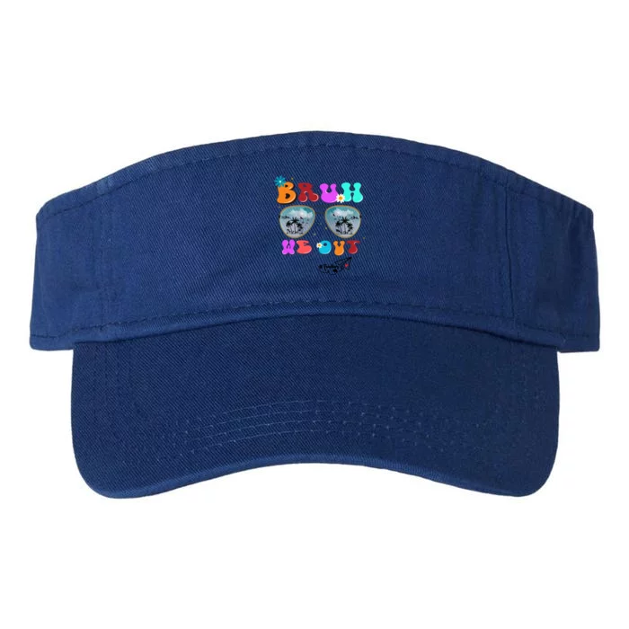 Cute End Of Of School Groovy Summer Bruh We Out Cool Gift Valucap Bio-Washed Visor