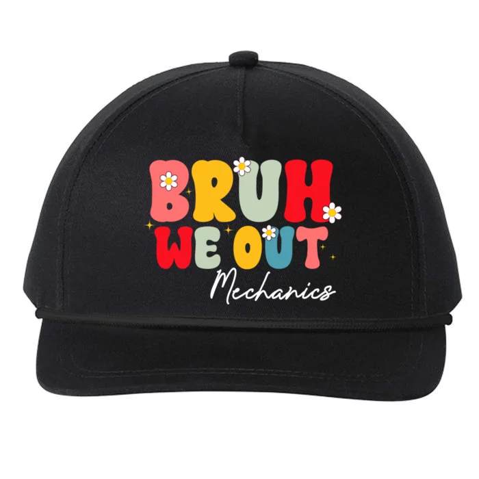 Cute End Of School Year Mechanics Summer Bruh We Out Meaningful Gift Snapback Five-Panel Rope Hat