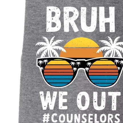 Cute End Of School Summer Vacation Bruh We Out Counselors Gift Doggie 3-End Fleece Hoodie