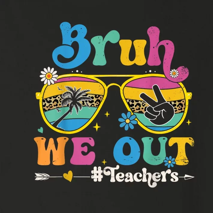 Cute End Of School Year Teacher Summer Bruh We Out Teachers Toddler Long Sleeve Shirt