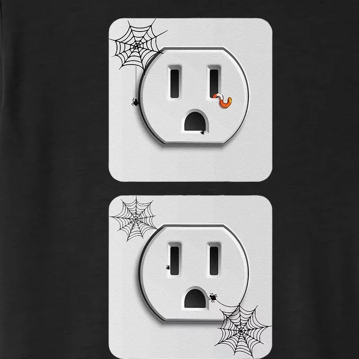 Cute Electrical Outlet Plug & Socket Funny Halloween Couples ChromaSoft Performance T-Shirt