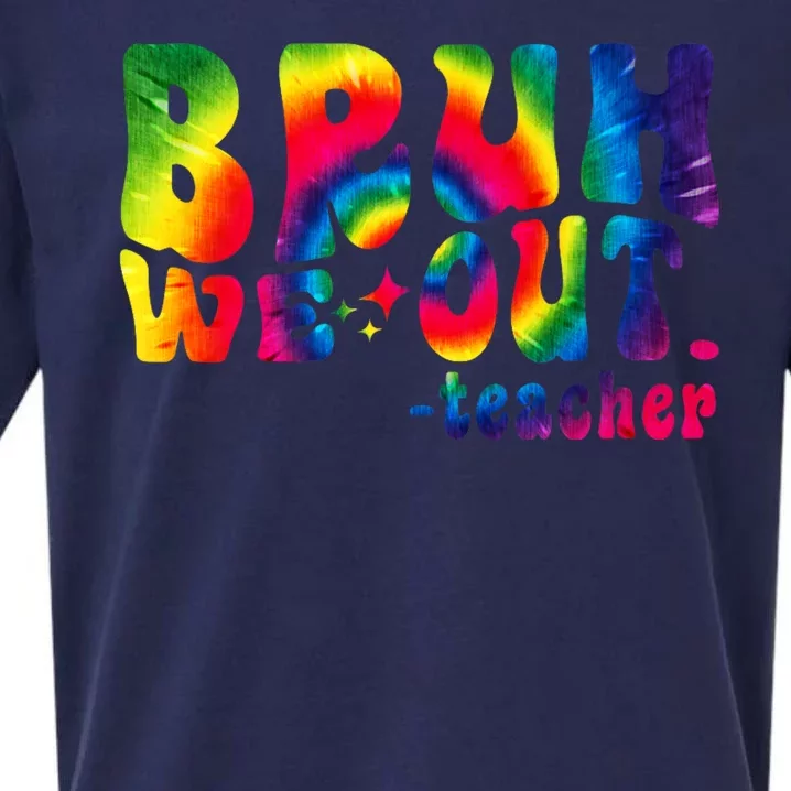 Cute End Of School Year Teacher Summer Bruh We Out Teachers Sueded Cloud Jersey T-Shirt