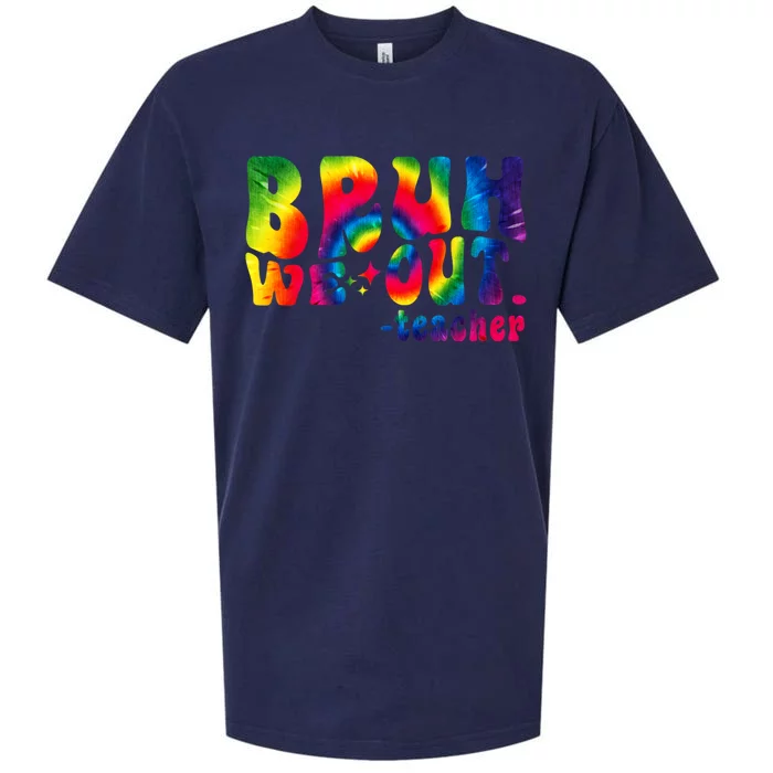 Cute End Of School Year Teacher Summer Bruh We Out Teachers Sueded Cloud Jersey T-Shirt