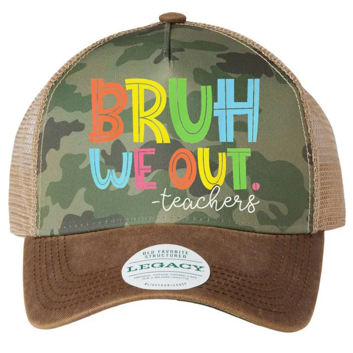 Cute End Of School Year Teacher Summer Bruh We Out Teachers Legacy Tie Dye Trucker Hat