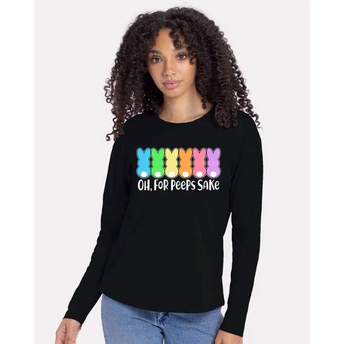 Cute Easter Oh For Peeps Sake Womens Cotton Relaxed Long Sleeve T-Shirt