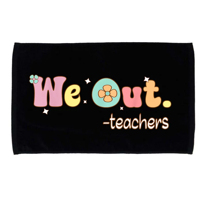 Cute End Of School Year Teacher Summer Bruh We Out Teachers Microfiber Hand Towel