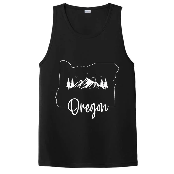 Cool Explore Oregon Pacific Northwest Mountain Life Portland Performance Tank