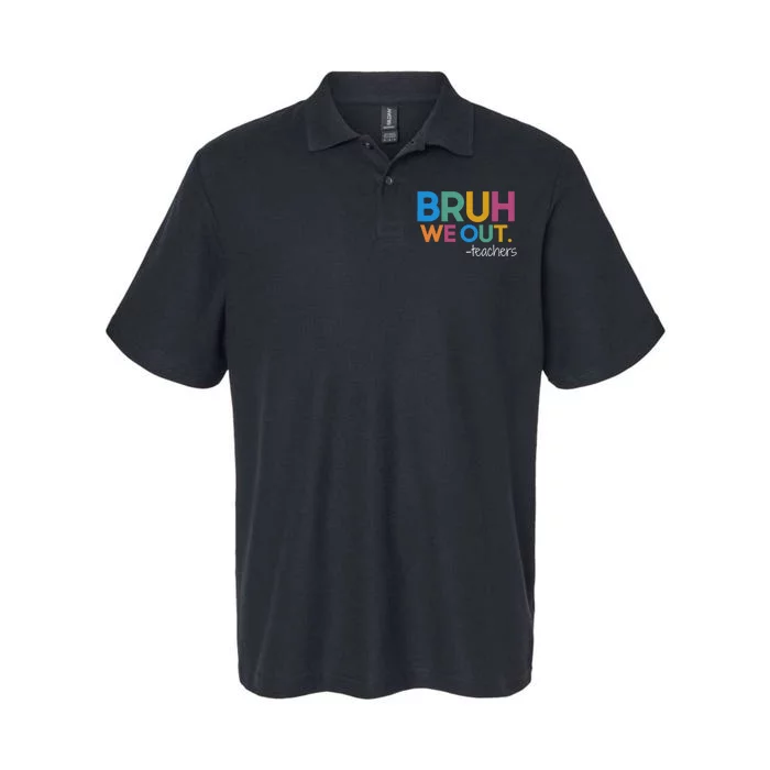 Cute End Of School Year Teacher Summer Bruh We Out Teachers Softstyle Adult Sport Polo