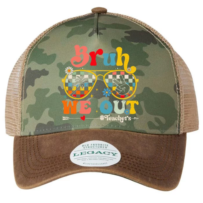 Cute End Of School Year Teacher Summer Bruh We Out Legacy Tie Dye Trucker Hat