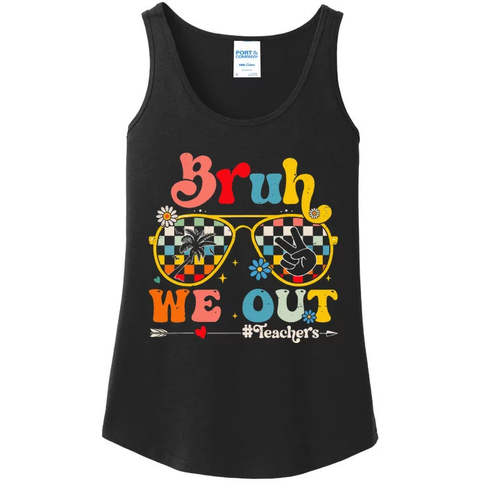 Cute End Of School Year Teacher Summer Bruh We Out Ladies Essential Tank