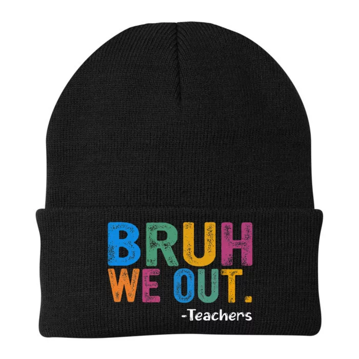 Cute End Of School Year Teacher Summer Bruh We Out Teachers Knit Cap Winter Beanie