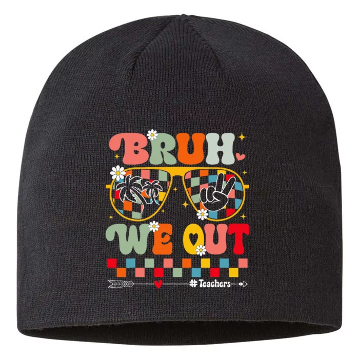 Cute End Of School Year Teacher Summer Bruh We Out Teachers 8 1/2in Sustainable Knit Beanie