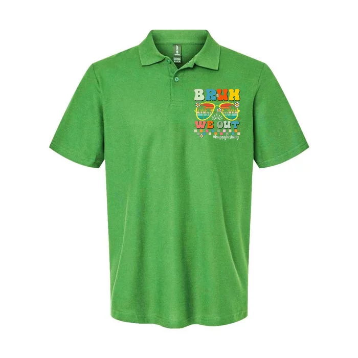 Cute End Of School Year Teacher Summer Bruh We Out Teachers Softstyle Adult Sport Polo