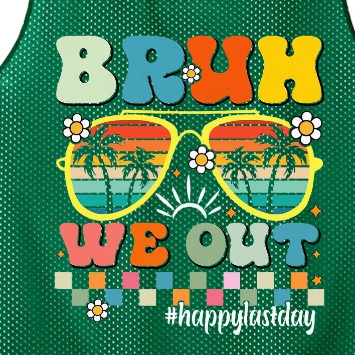 Cute End Of School Year Teacher Summer Bruh We Out Teachers Mesh Reversible Basketball Jersey Tank