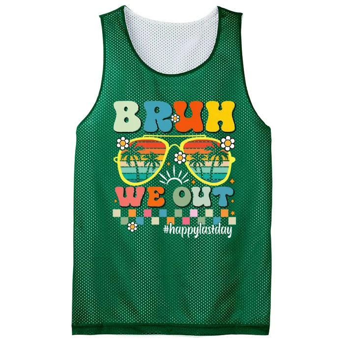 Cute End Of School Year Teacher Summer Bruh We Out Teachers Mesh Reversible Basketball Jersey Tank