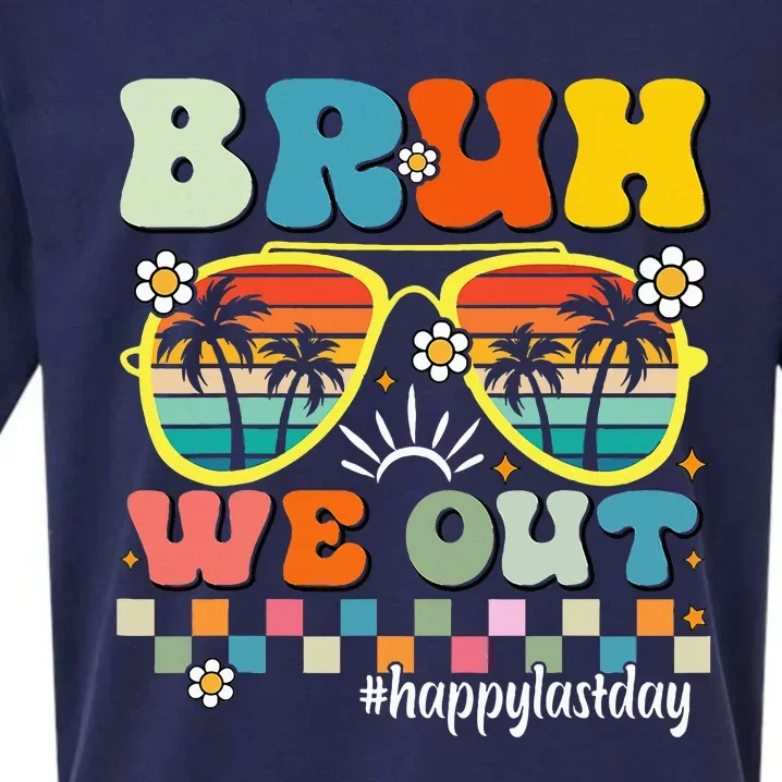 Cute End Of School Year Teacher Summer Bruh We Out Teachers Sueded Cloud Jersey T-Shirt