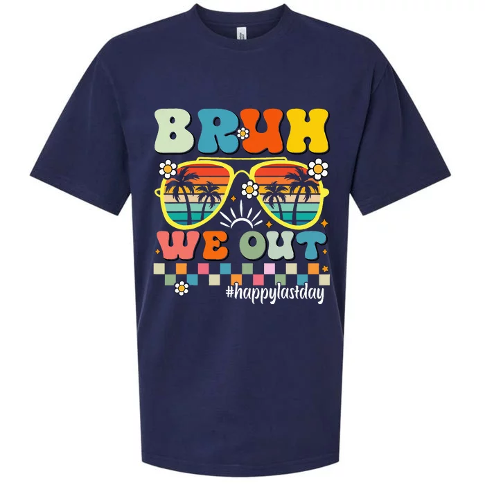 Cute End Of School Year Teacher Summer Bruh We Out Teachers Sueded Cloud Jersey T-Shirt