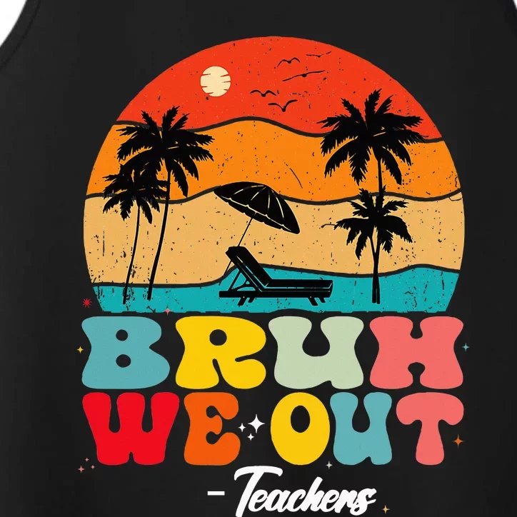 Cute End Of School Year Teachers Summer Bruh We Out Teachers Performance Tank