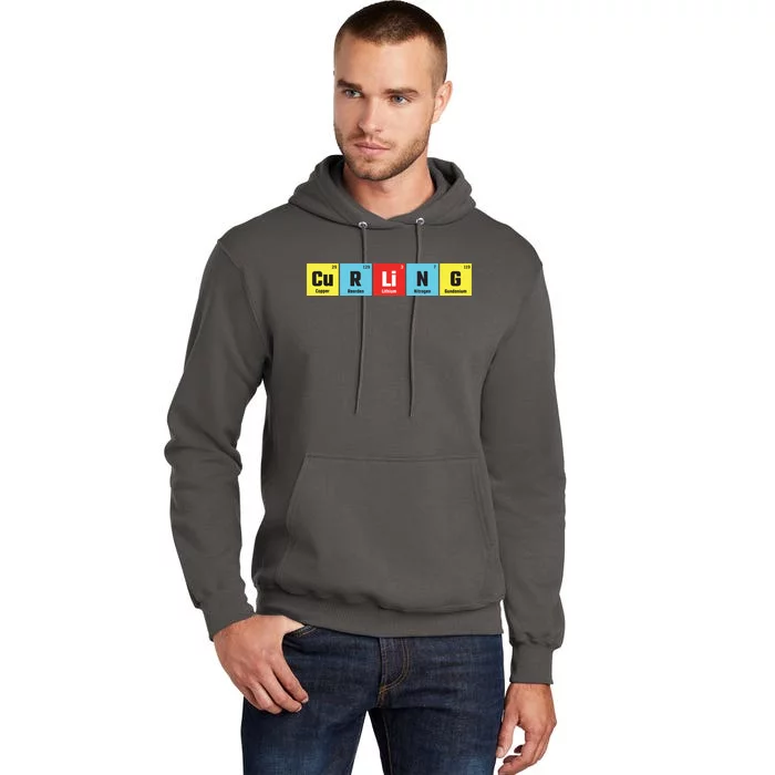 Curling Elementary Periodic Table Funny Gift Tall Hoodie