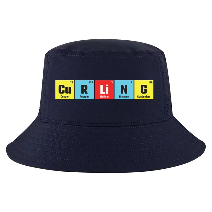 Curling Elementary Periodic Table Funny Gift Cool Comfort Performance Bucket Hat