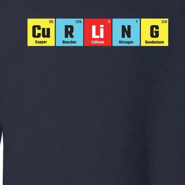 Curling Elementary Periodic Table Funny Gift Toddler Sweatshirt