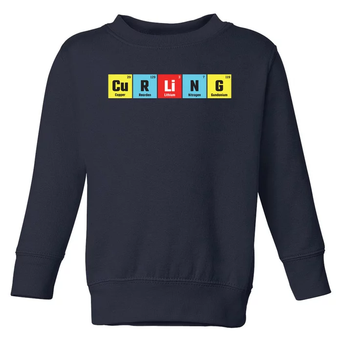 Curling Elementary Periodic Table Funny Gift Toddler Sweatshirt