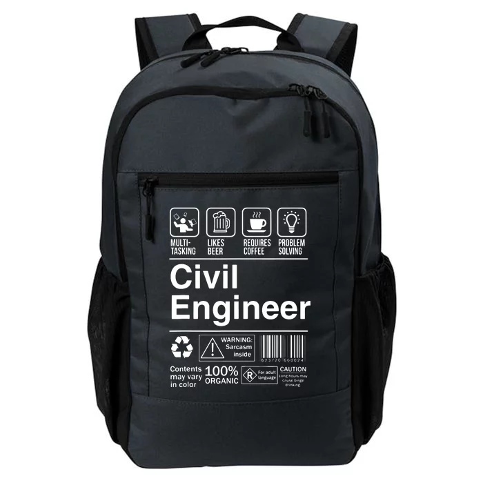 Civil Engineer Product Label Funny Gift Daily Commute Backpack