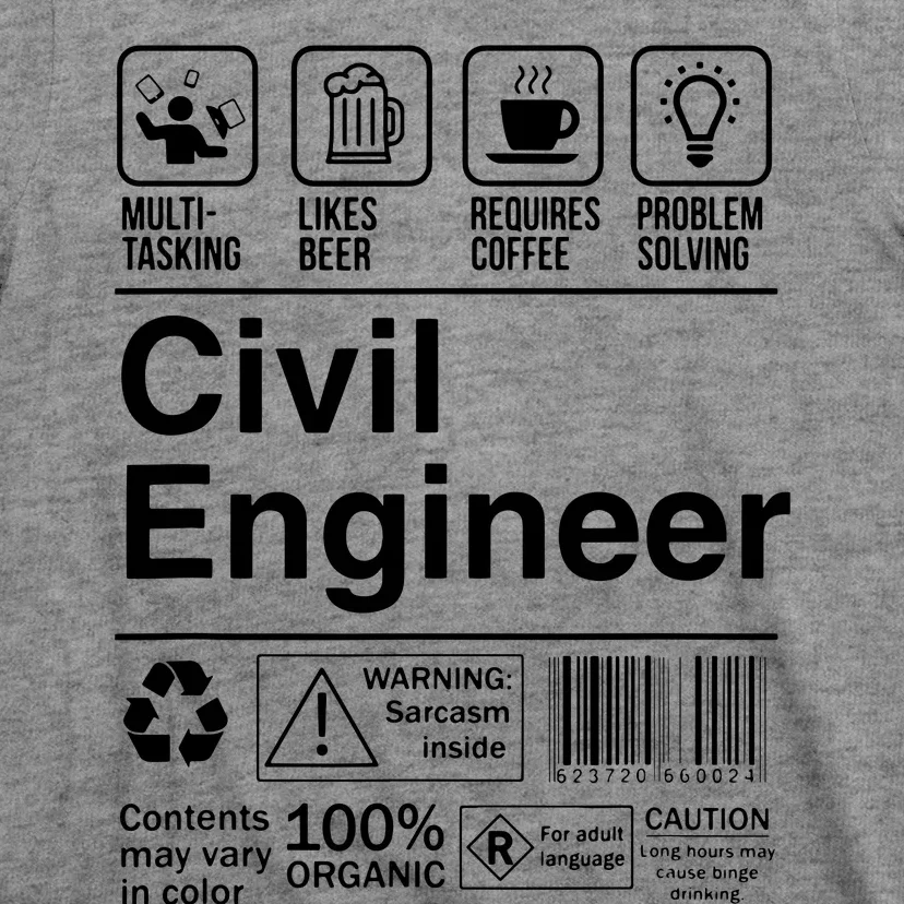 Civil Engineer Product Label Funny Gift T-Shirt