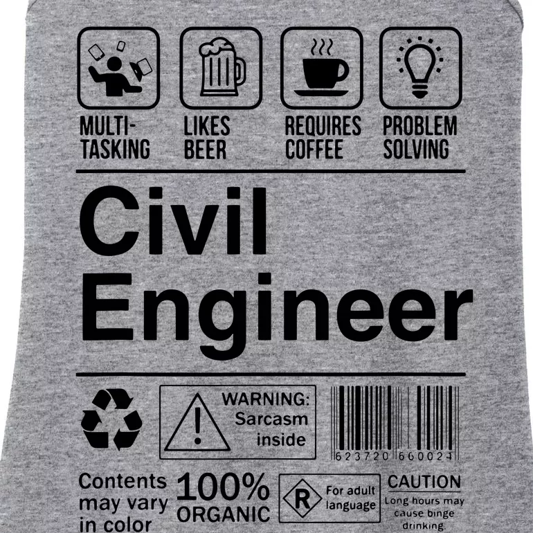 Civil Engineer Product Label Funny Gift Ladies Essential Tank