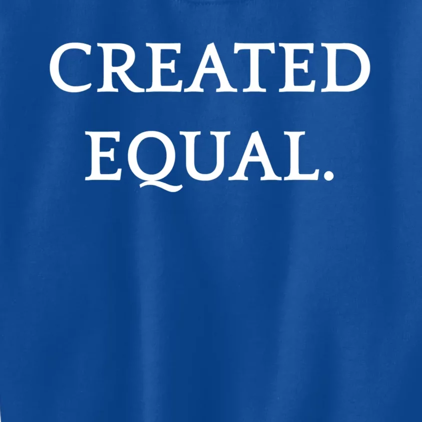 Created Equal Pay Pride Hu Rights Equality Activist Gift Kids Sweatshirt