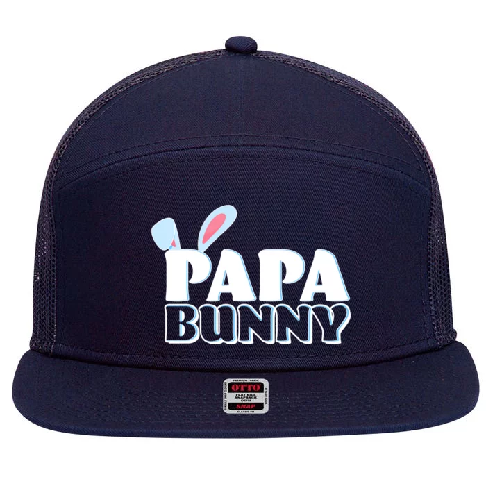 Cute Easter Papa Bunny Matching Family Shirts 7 Panel Mesh Trucker Snapback Hat