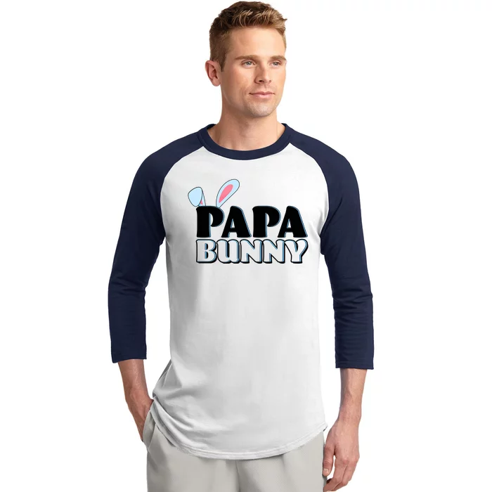 Cute Easter Papa Bunny Matching Family Shirts Baseball Sleeve Shirt