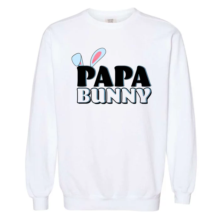 Cute Easter Papa Bunny Matching Family Shirts Garment-Dyed Sweatshirt