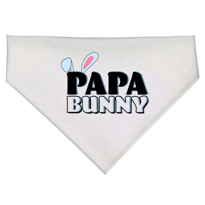 Cute Easter Papa Bunny Matching Family Shirts USA-Made Doggie Bandana