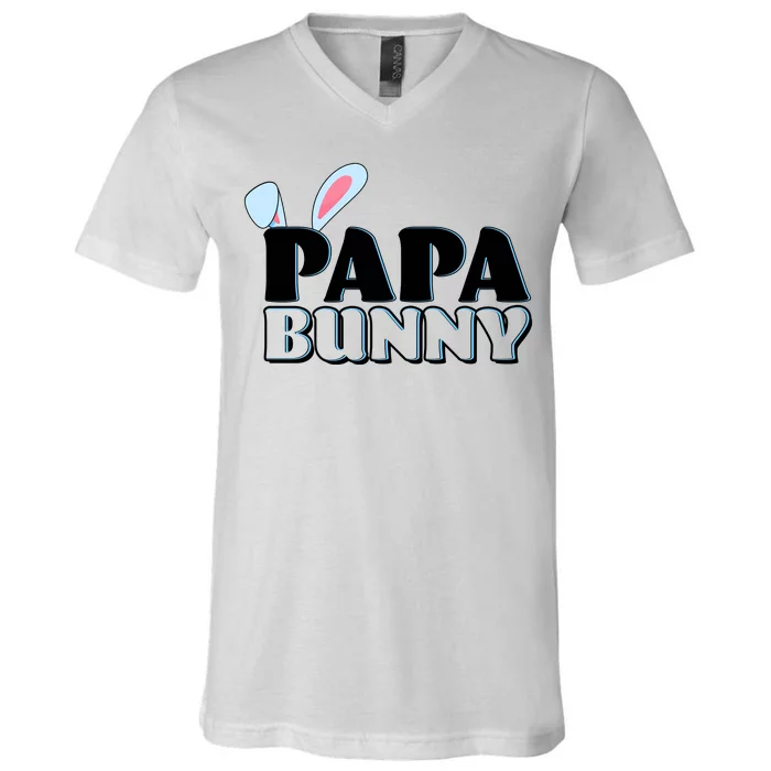 Cute Easter Papa Bunny Matching Family Shirts V-Neck T-Shirt