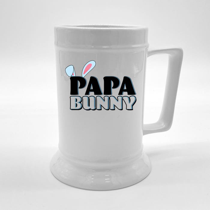 Cute Easter Papa Bunny Matching Family Shirts Front & Back Beer Stein